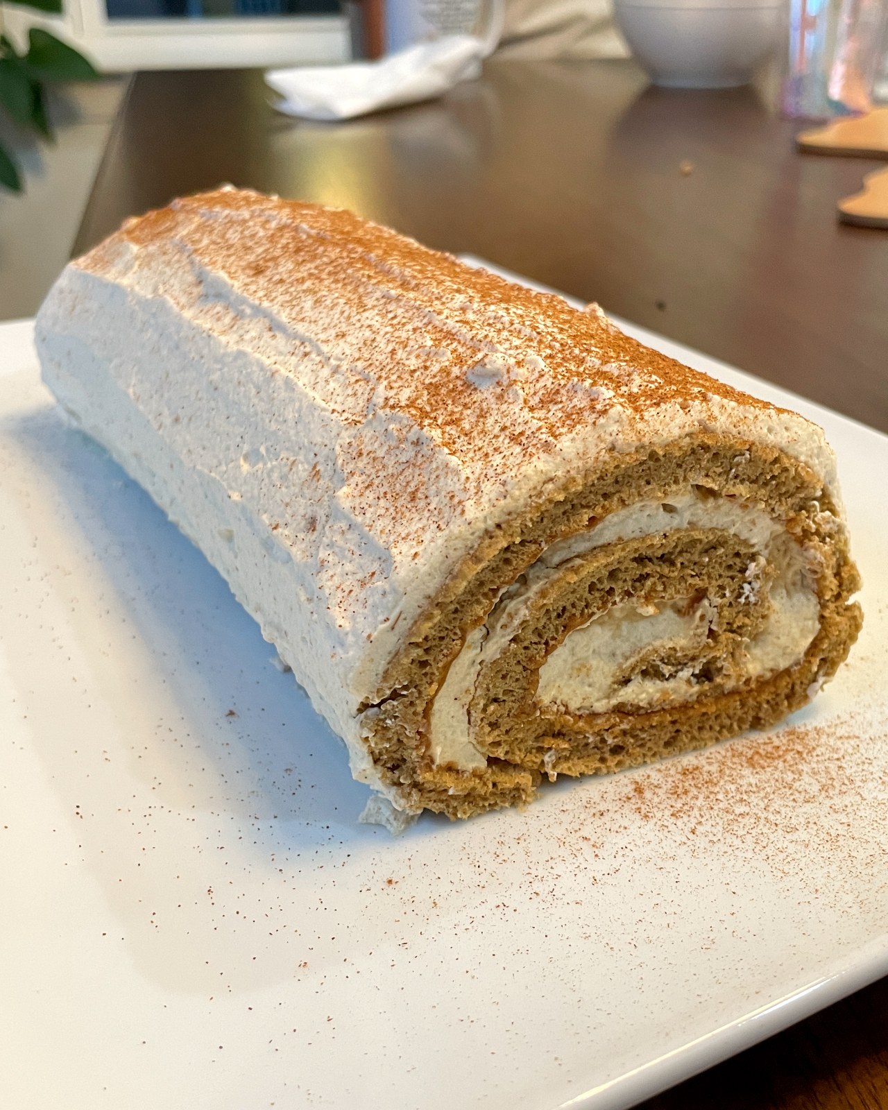 Cookie butter latte swiss roll