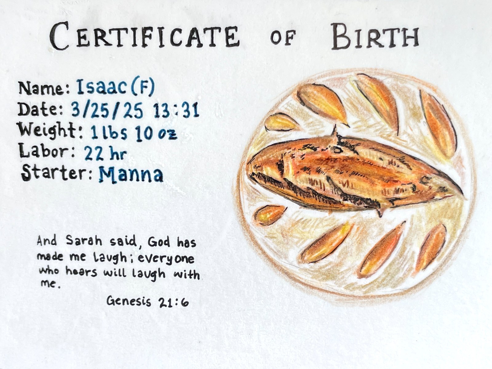 Example birth certificate